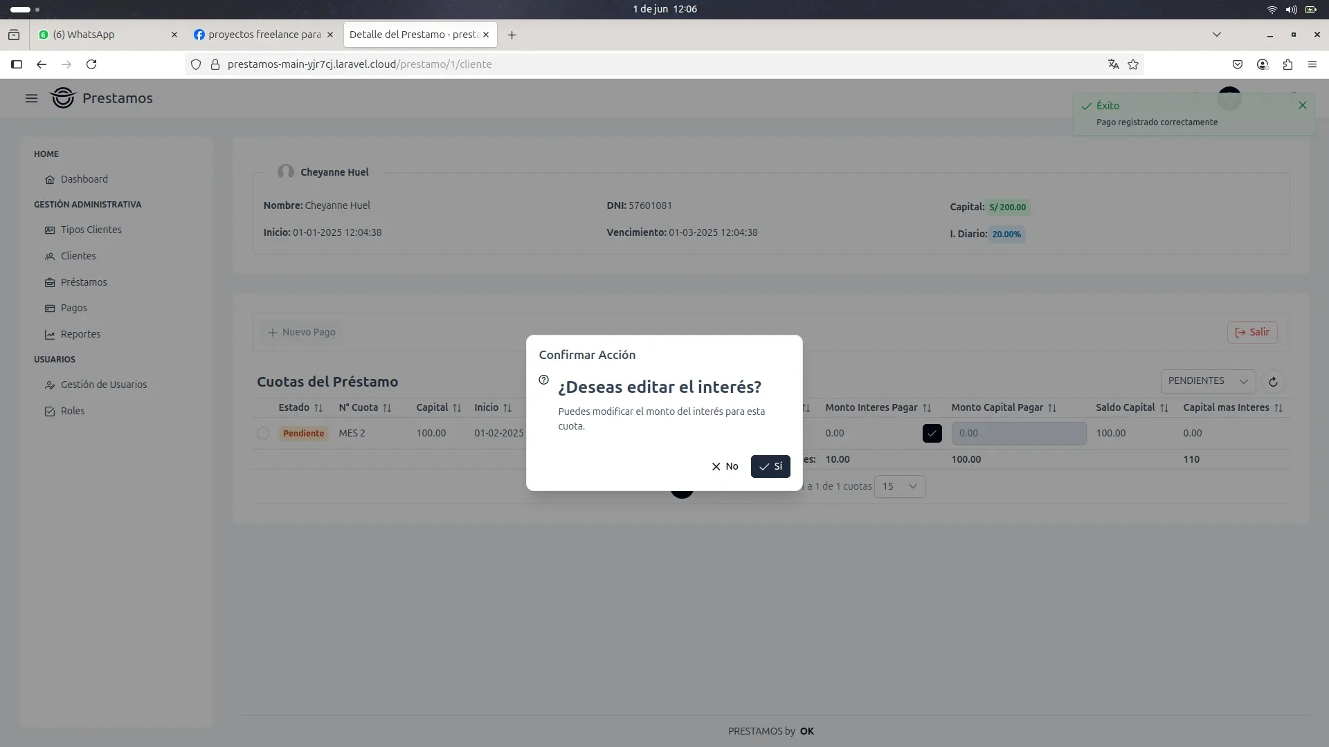 Sistema de Préstamos — captura 10