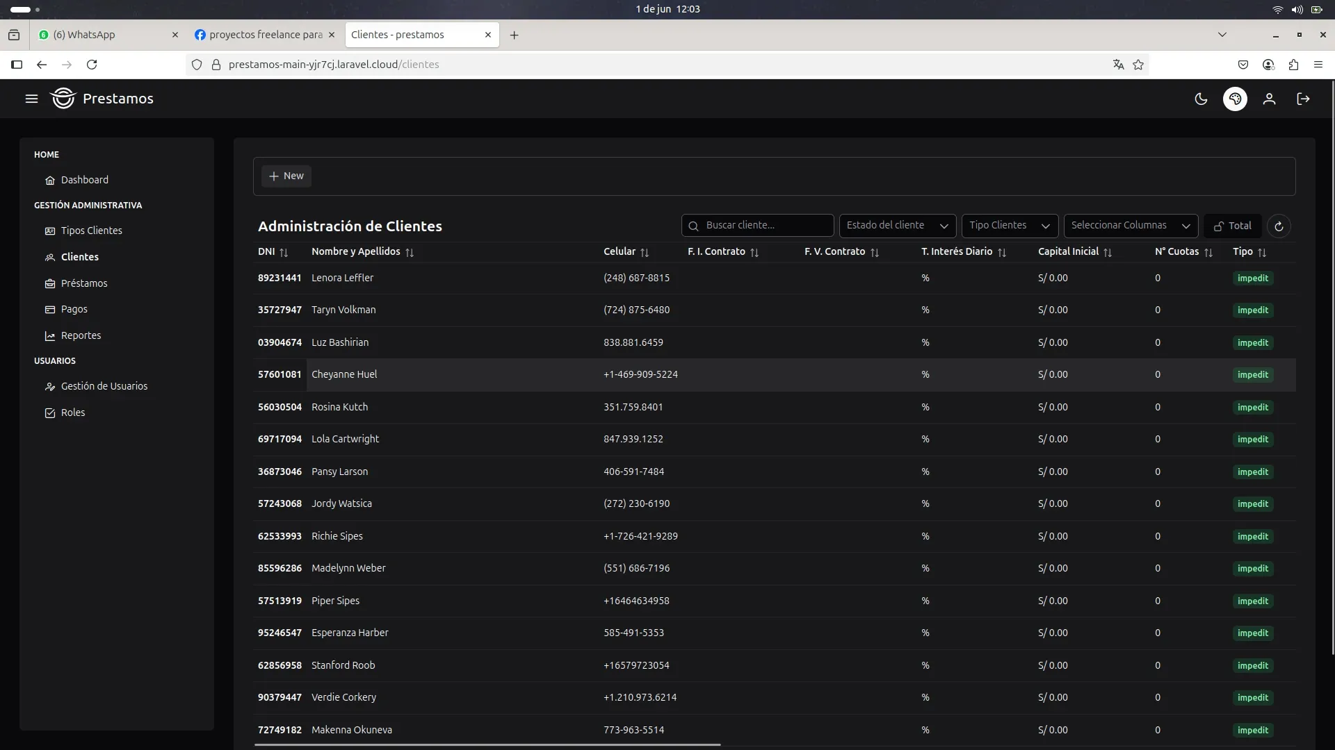 Sistema de Préstamos — captura 2