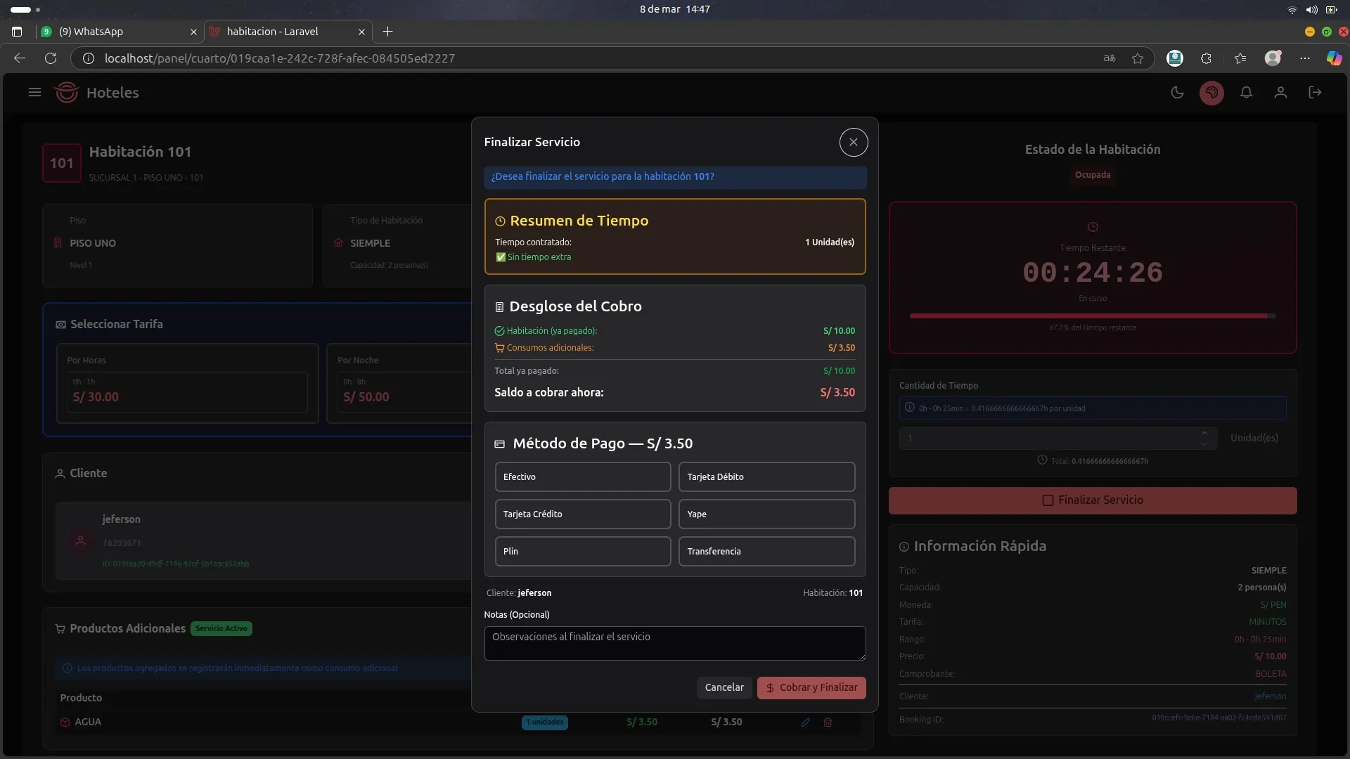 Sistema de Hoteles — captura 4