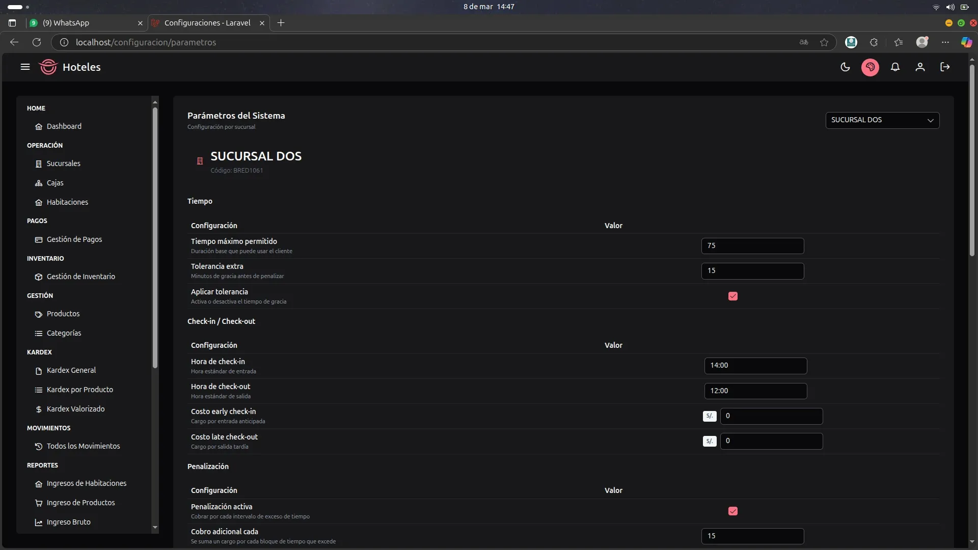 Sistema de Hoteles — captura 2