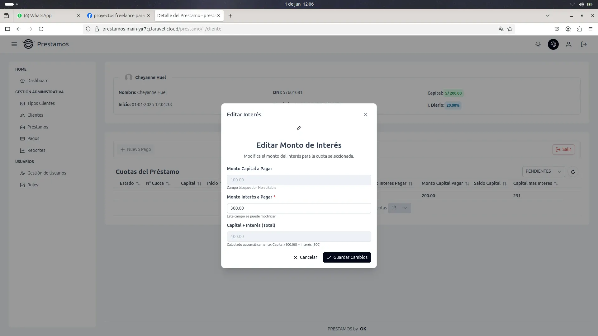 Sistema de Préstamos — captura 6
