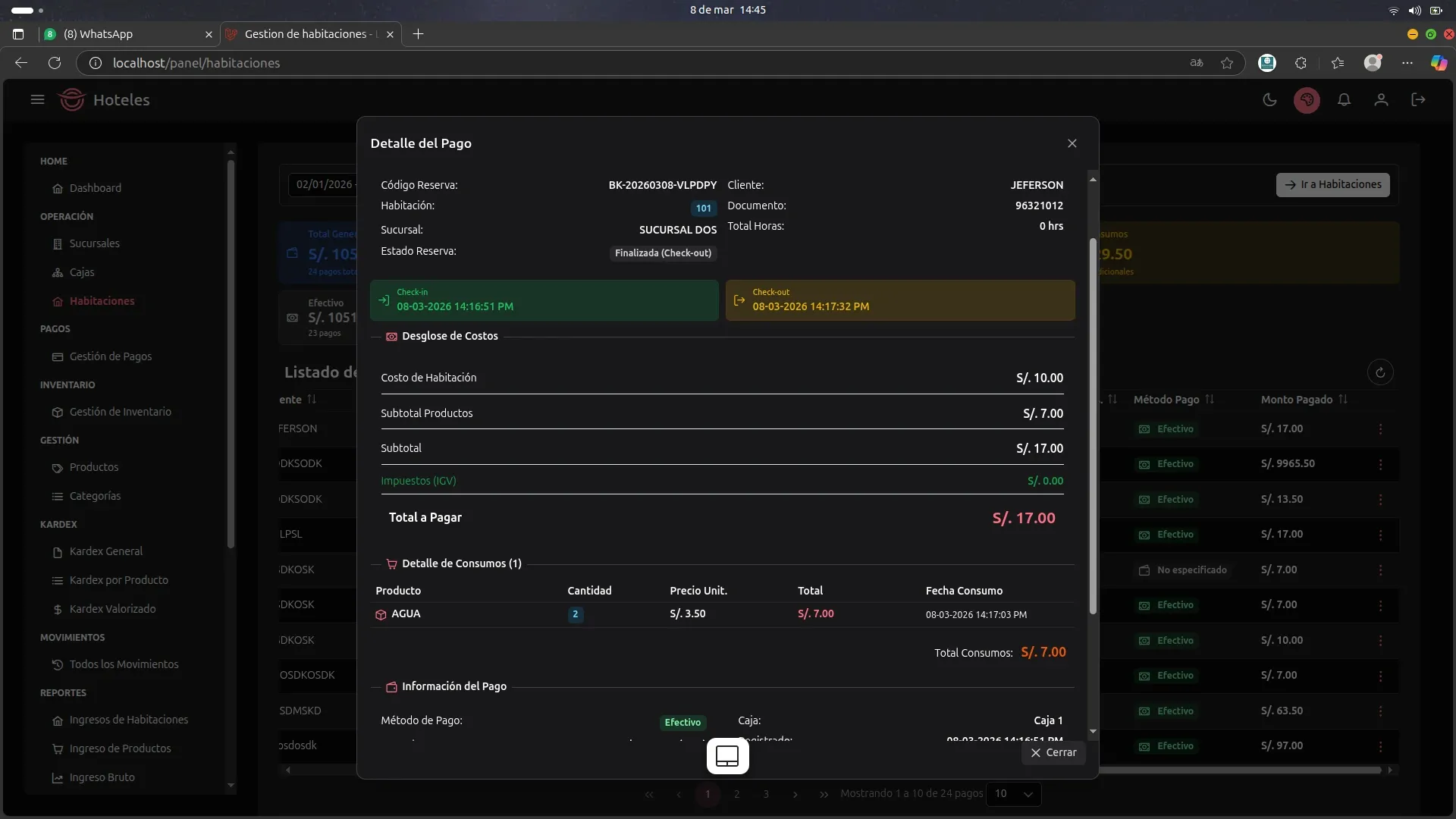 Sistema de Hoteles — captura 11