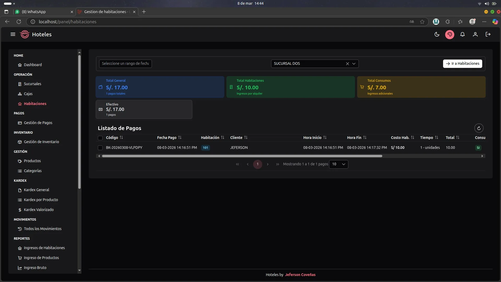 Sistema de Hoteles — captura 13